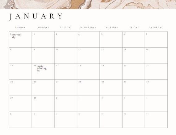 2023 Calendar WITH Holidays by Ajrdigital - Etsy