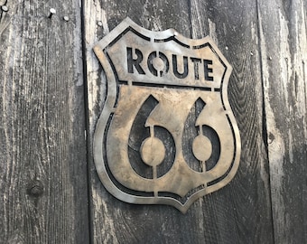 Route 66 Sign, Route 66 Metal Sign, Garage Sign, Home Decor, Gift