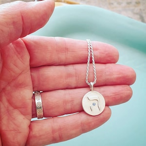 Name of God Necklace Hebrew Letter Hay Pendant Judaica Protection Health Luck Letter Hei ה