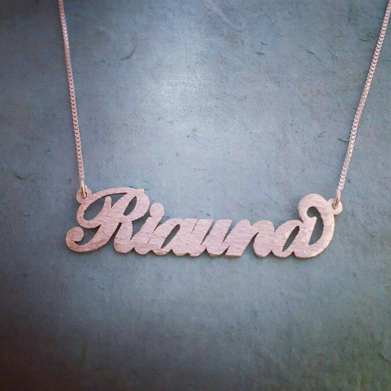 14k White Gold Name Necklace / My Name Necklace / Personalized | Etsy