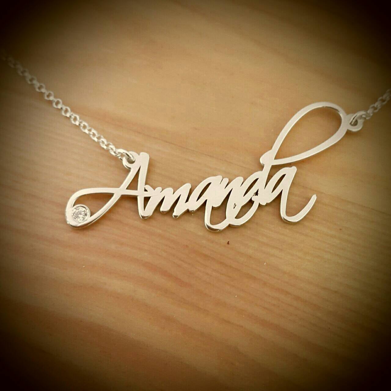 Amanda name sale necklace