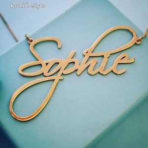 Extra Large Gold Name Necklace Sophie Style