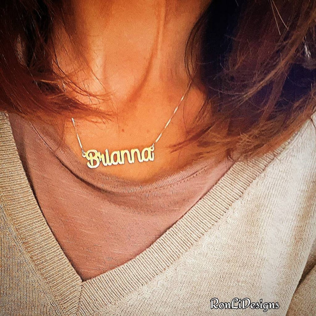 Buy Name Necklace 18k Gold Brianna Style ORDER ANY NAME! Online in India 