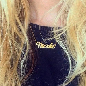 Nicole Name Necklace - Etsy