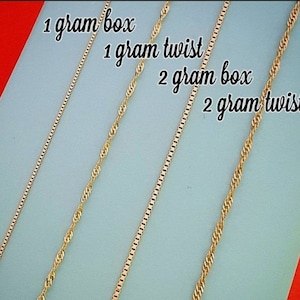 14k Gold Replacement Chain: Split 2-Sided Pendant Necklace Chain