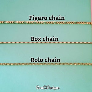 Sterling Silber Ersatzkette Nur: Namen Anhänger, Figaro, Box, Rolo