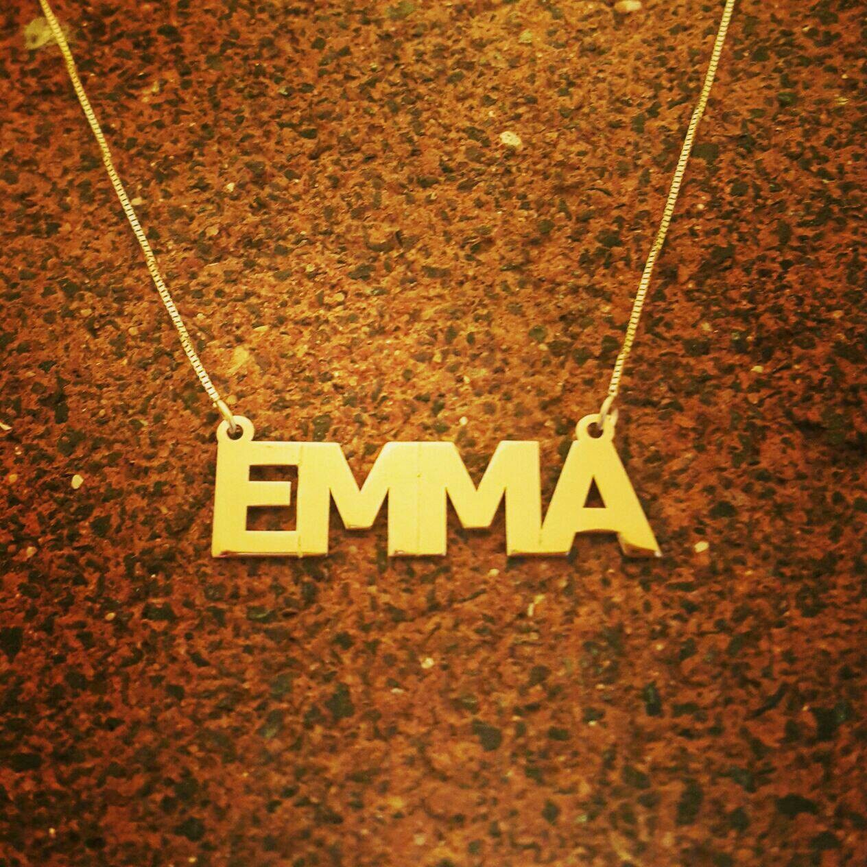14k Gold Name Necklace / Real Gold / Personalized Name Chain / Etsy