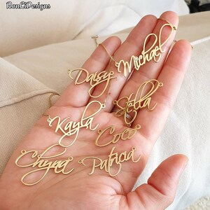 Gold Name Necklaces Bridesmaid  Gifts Birthday Christmas Gift for Daughter