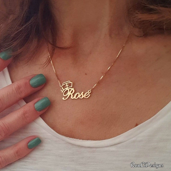 Nurse necklace cheap with name