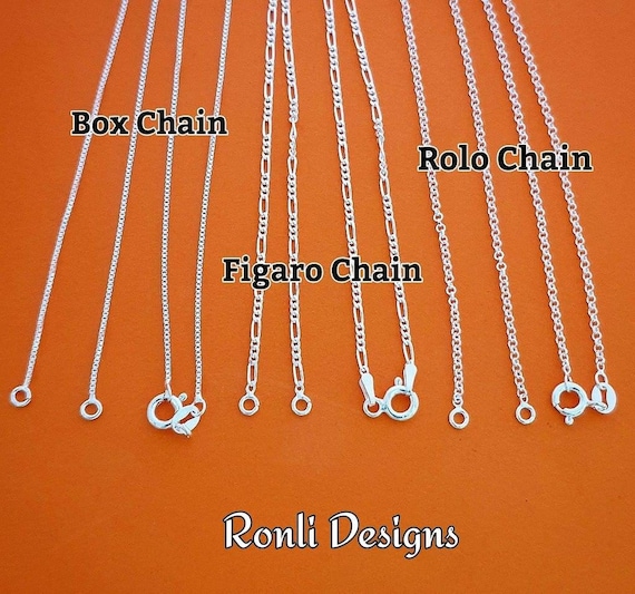 Chain for Name Necklace Replacement Chain for Pendant 2-sided Chain 