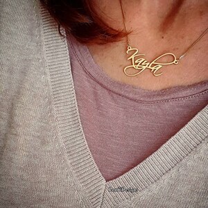 18k Gold Plated Name Necklace Kayla Style