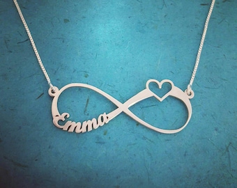 Personalized Infinity Symbol with Name Necklace: Custom Pendant