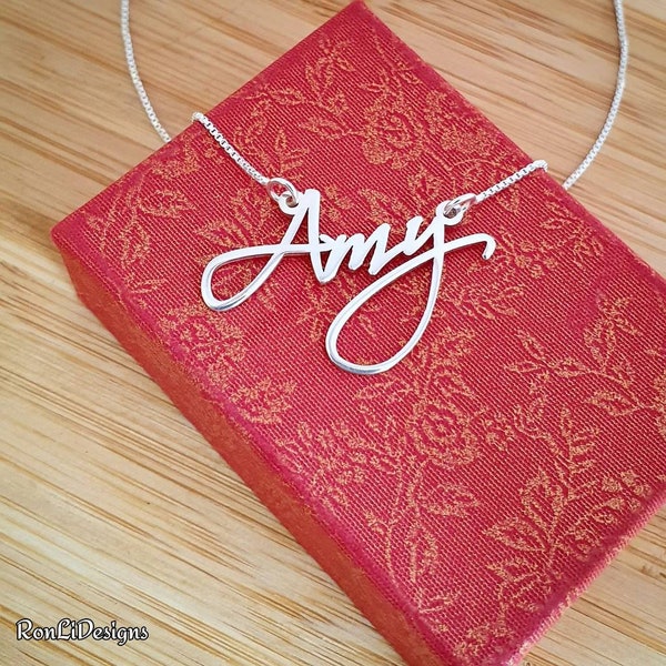 Name Charm Necklace Chain Nane Pendant Amy Style