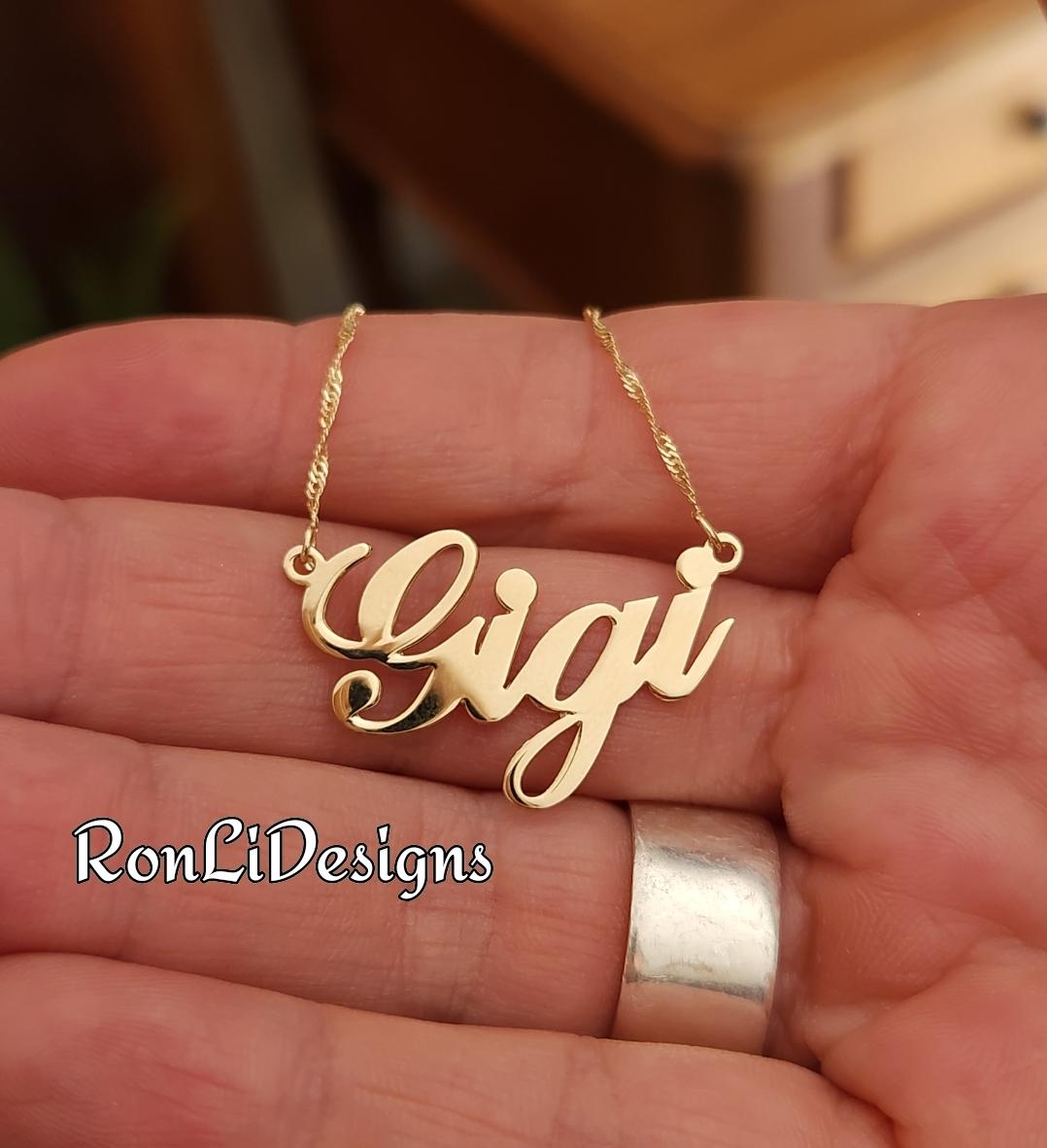 Buy Gold Name Necklace Madison Design Online in India - Etsy