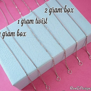 Ajouter l&#39;article - Upgrade chaîne boîte en or blanc 14 carats solide de 2,0 grammes