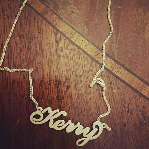 14k Gold Name Necklace Layering 