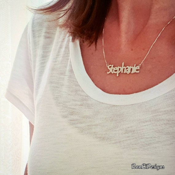 Name Necklace Stephanie Style Birthday 