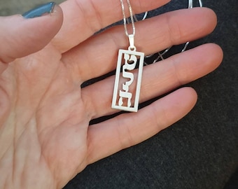 Hebrew Name Necklace: Sterling Silver 925, Bat Mitzvah Gift