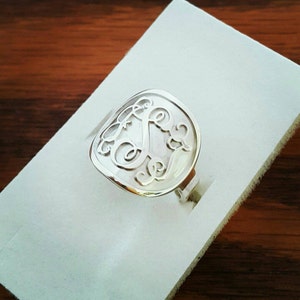Signet Ring • Custom Made Monogram Ring  • Initial ring
