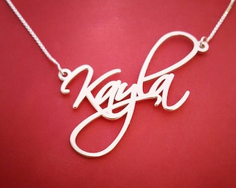 Silver Name Necklace Kayla Style