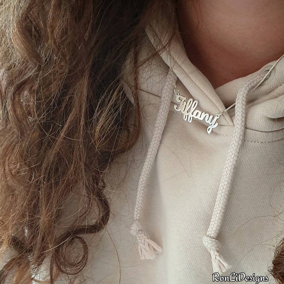 Name Necklace Chain Tiffany Style Double Thickness Quality Solid Sterling Silver Name Necklace Etsy Australia