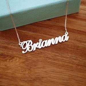 Classic Script Name  Necklace ORDER ANY NAME Personalized Brianna Style