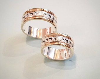 Personalized Jewish Wedding Ring: Engraved Handmade in Israel