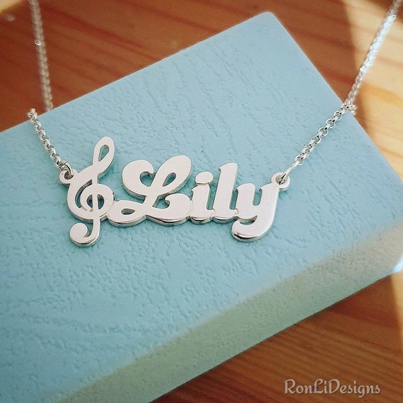 Musical Note Clef Name Pendant Musical Note Clef Name Pendant