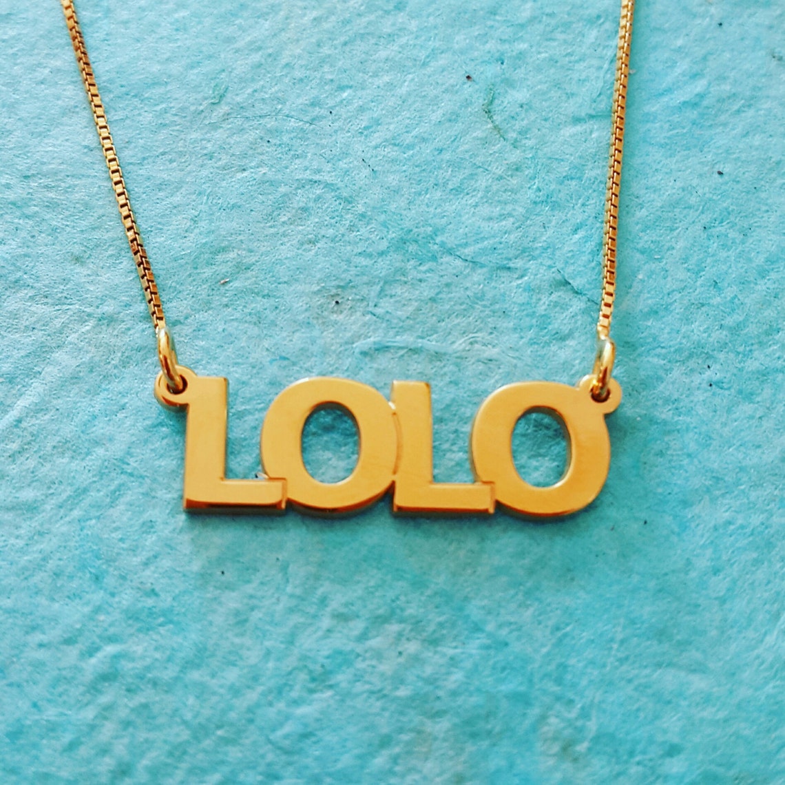 Gold Name Necklace / Gold Plated 18k ORDER ANY NAME / Etsy