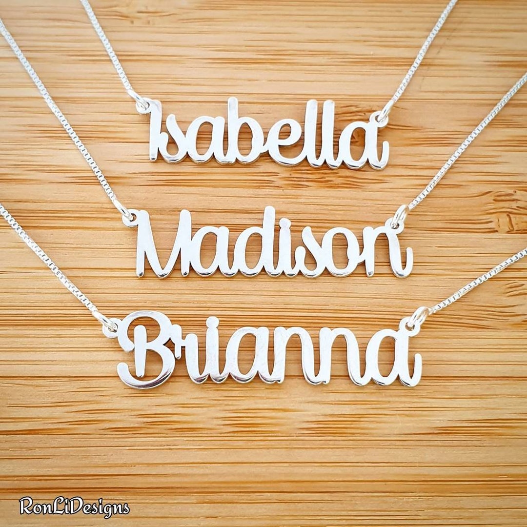 Buy Brianna Style Necklace Solid Sterling Silver 925 • Personalized in Any  Name! Online in India