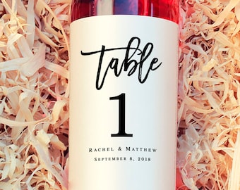 Wine label table numbers template Wine table number label Wine table decor Wedding table numbers wine printable Table numbers bottle #vm91