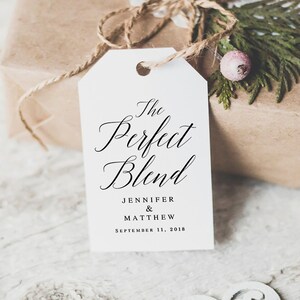 The perfect blend tag Wedding tag template Wedding tag printable Wedding tag download Favor tags template pdf Coffee wedding thank you vm51 image 9
