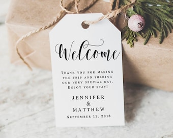 Wedding tag template Welcome tags for wedding guests Wedding favor tags template Wedding tags download Wedding tag for welcome bags #vm31