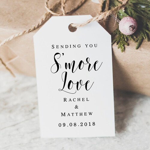 S'more Love Tag Template Printable Wedding Favor Tags | Etsy