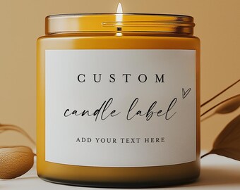 Canva Candle Label Template: Printable Engagement Party Favor Sticker #fv37