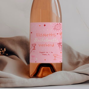Editable Wine Label Template, Hand Drawn Bachelorette Party Wine Label, Printable Wine Labels Scribble Bachelorette Weekend Wine Label #c97p