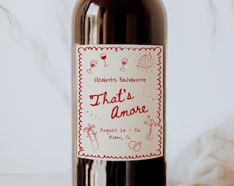 Bachelorette Party Labels, Hand Drawn Bachelorette Wine Label, Custom Wine Label Template, Engagement Wine Label, Wine Bottle Label #c97