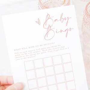 Jeux de bingo pour baby shower, jeu de bingo pour bébé imprimable, cartes de bingo pour bébé modifiables, bingo pour bébé moderne, jeux de bingo pour baby shower à télécharger #f41
