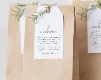Simple Favor Tags Template, Tag For Wedding Guest Gift, Welcome Note, Try before you buy, 100% Editable text, Templett, DIY Custom #vmt710