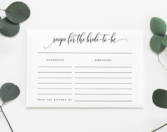Recipe for the Bride | Etsy