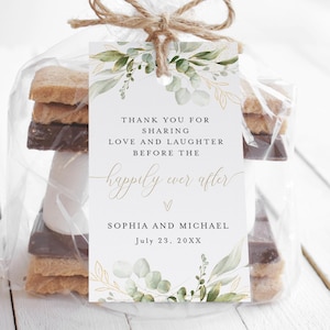 Rehearsal Dinner Favor Tags, Greenery Rehearsal Dinner Tags, Modern Wedding Rehearsal Dinner Thank You Tag, Rehearsal Party Favor Tags #p14
