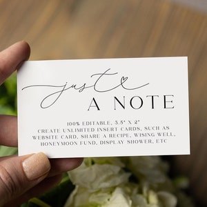 Insertion Just A Note, carte d'invitation Just A Note, carte Just A Note #f47