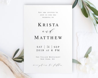 Wedding day invitation template Etsy photo relating to Etsy Wedding Invitations Printable referred to as Marriage ceremony invitation template Etsy