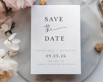 Minimalist Save the Date Template, Electronic or Printable Save The Date Template, Text Message Save The Date Evite, Digital Download #f44