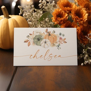 Plantillas para tarjetas de nombre de Acción de Gracias, tarjetas para colocar la mesa de la despedida de soltera en otoño, tarjetas para colocar la mesa de Acción de Gracias, tarjeta para colocar la mesa en otoño, tarjeta para colocar la mesa en otoño #ct86