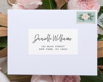 Return Address Labels Template, Edit With Templett, Printable Envelope Stickers, Instant Download, Wedding Mailing, Kindly Deliver To #f24