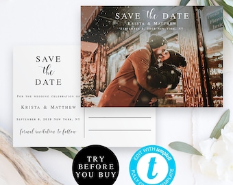 save the date template etsy