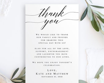 Wedding thank you letters instant download Editable templates Printable thank you templates Editable thank you cards Rustic thank you #vm51