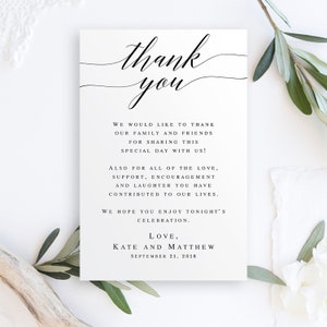 Wedding thank you letters instant download Editable templates Printable thank you templates Editable thank you cards Rustic thank you #vm51