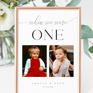 Personalized Childhood Photo Table Numbers, Wedding Reception Decor